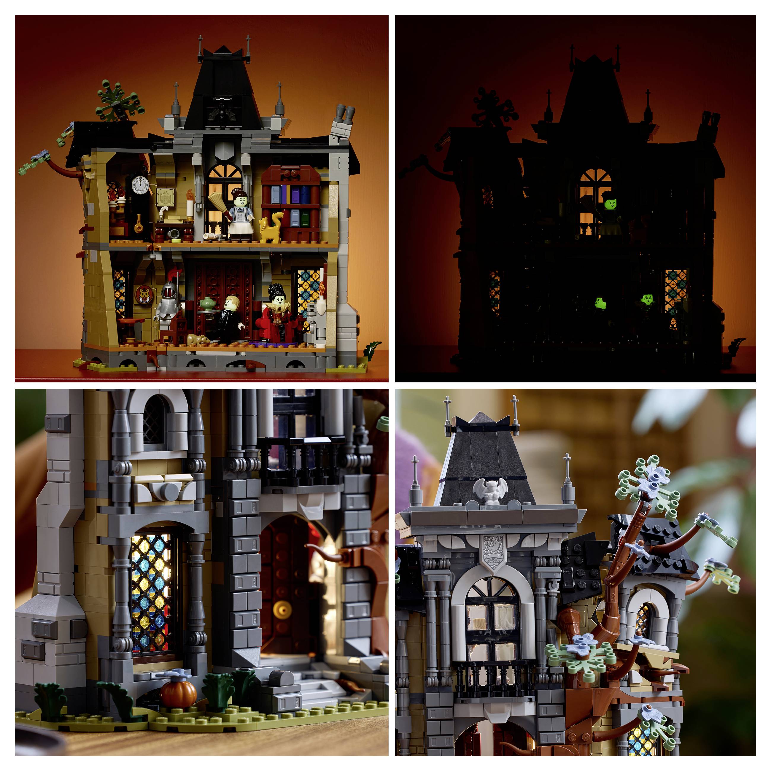 LEGO® ICONS™ 6588535 Bürgermeistervilla; Deko fürs Wohnzimmer oder Büro; 3 Minifiguren, die im Dunkeln leuchten; cooles Geschenk