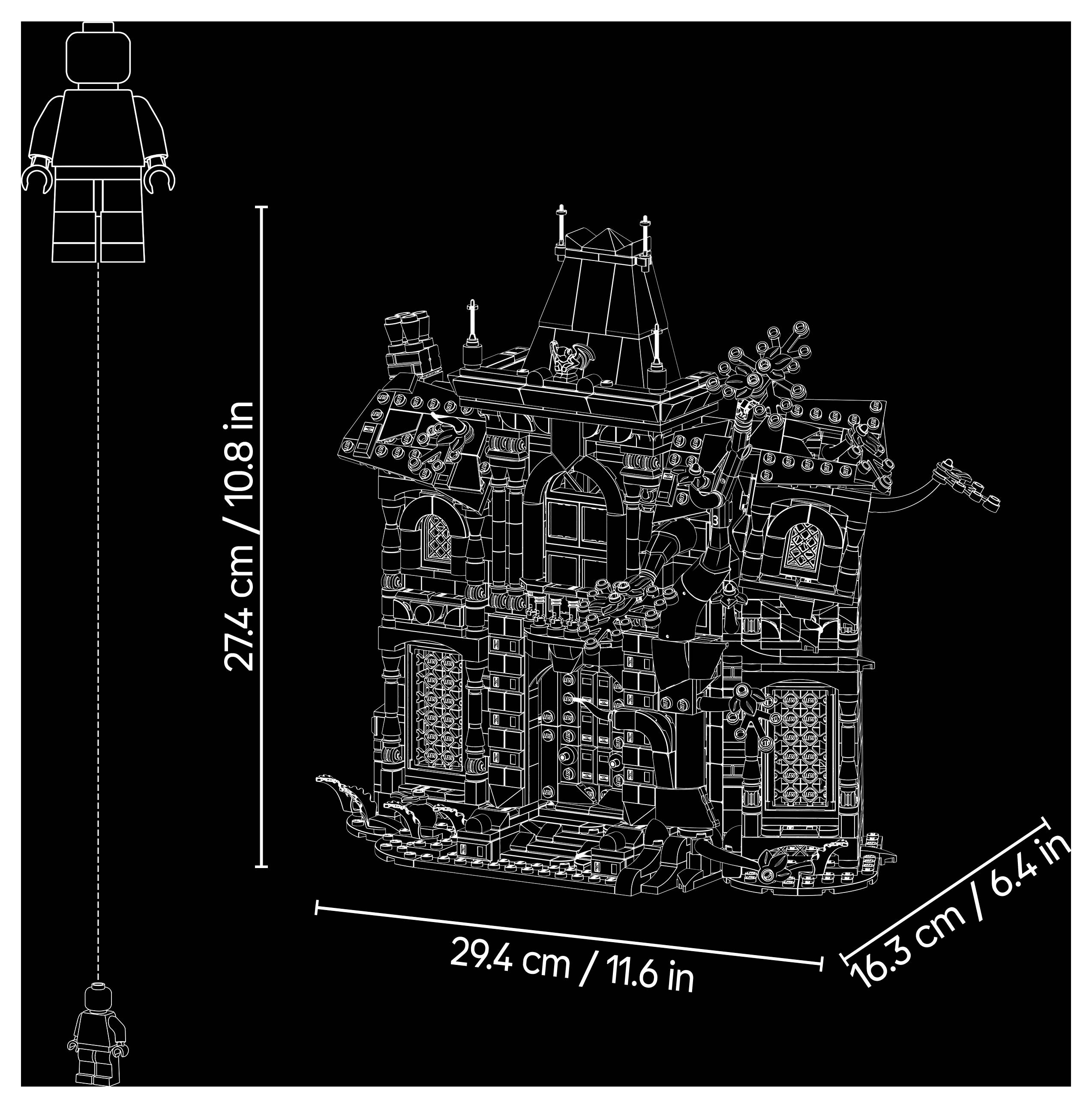 LEGO® ICONS™ 6588535 Bürgermeistervilla; Deko fürs Wohnzimmer oder Büro; 3 Minifiguren, die im Dunkeln leuchten; cooles Geschenk