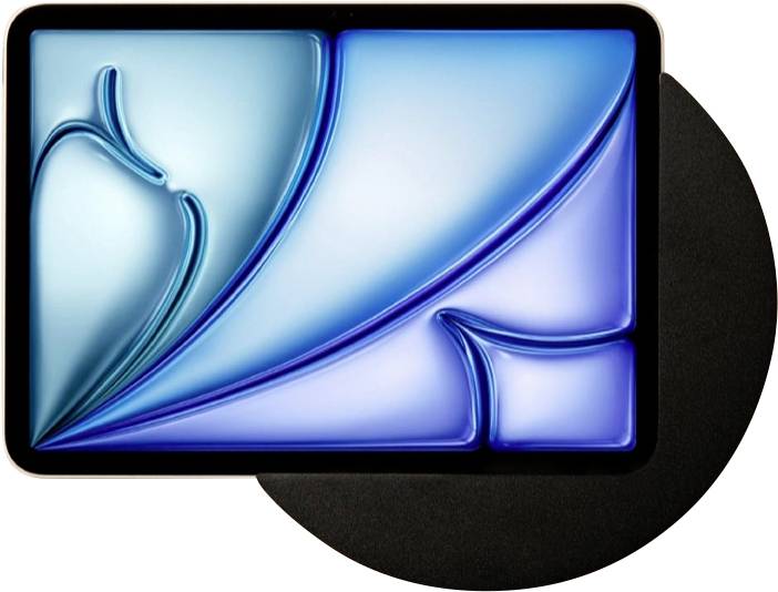 Abstrakte Preis-Grafik: eine glänzende blaue skulpturale Form auf einem schwarzen Rechteck über einem dunklen Kreis, mit 'German Design Award Winner 2025' oben rechts.