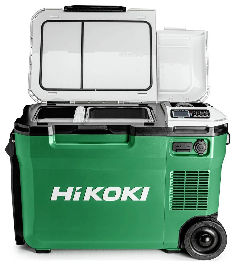 HiKOKI Akku-Kühlbox & Heizbox EEK: E (A - G) Kompressor 12 V, 24V Grün, Weiß 25l -18°C