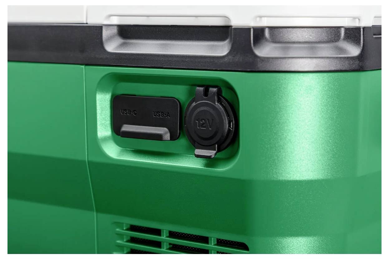 HiKOKI Akku-Kühlbox & Heizbox EEK: E (A - G) Kompressor 12 V, 24V Grün, Weiß 25l -18°C