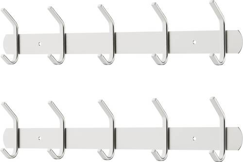 TOOLCRAFT TO-11386266 Edelstahl Wandhalter 5-fach (L x B x H) 370 x 35 x 28 mm 2 St.
