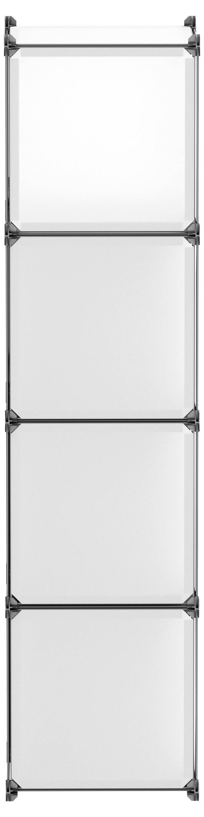 TOOLCRAFT TO-11386269 Cube 5kg (B x H x T) 300 x 300 x 300mm PP, Stahl blank Halbtransparent