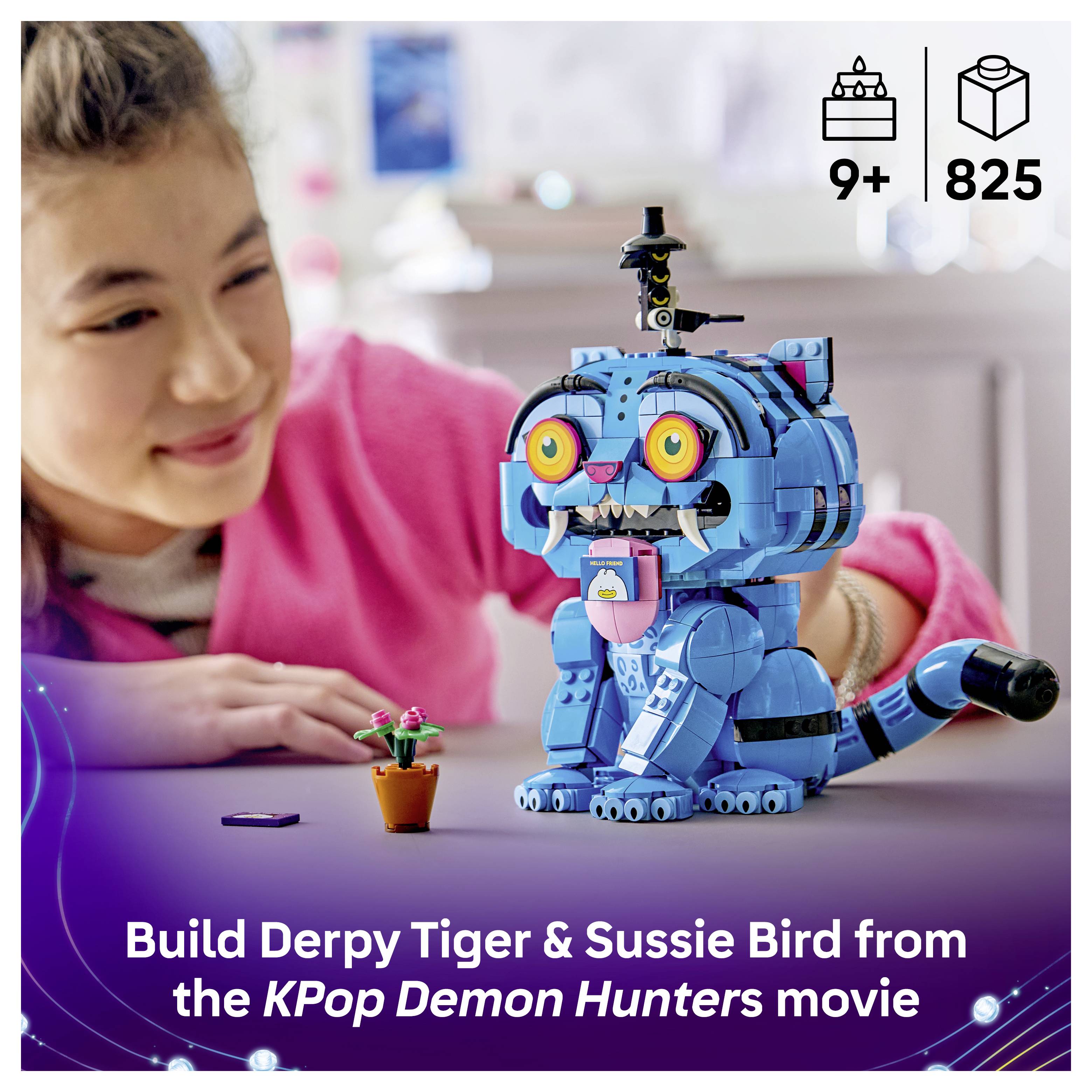 72537 LEGO® KPop Demon Hunters Der Tiger Derpy und die Elster Sussie; K-Pop-Fanartikel zum Spielen und Ausstellen