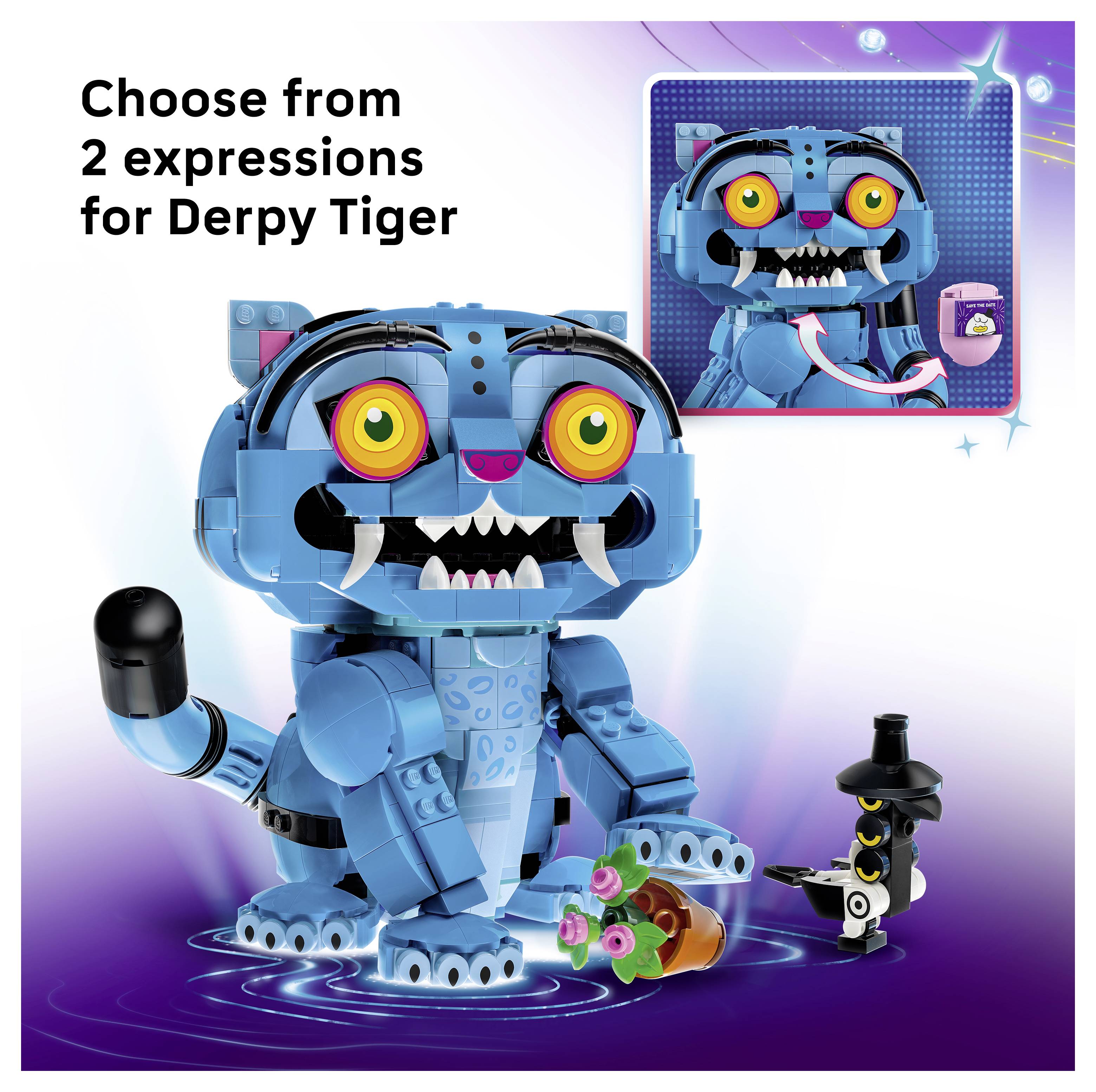 72537 LEGO® KPop Demon Hunters Der Tiger Derpy und die Elster Sussie; K-Pop-Fanartikel zum Spielen und Ausstellen