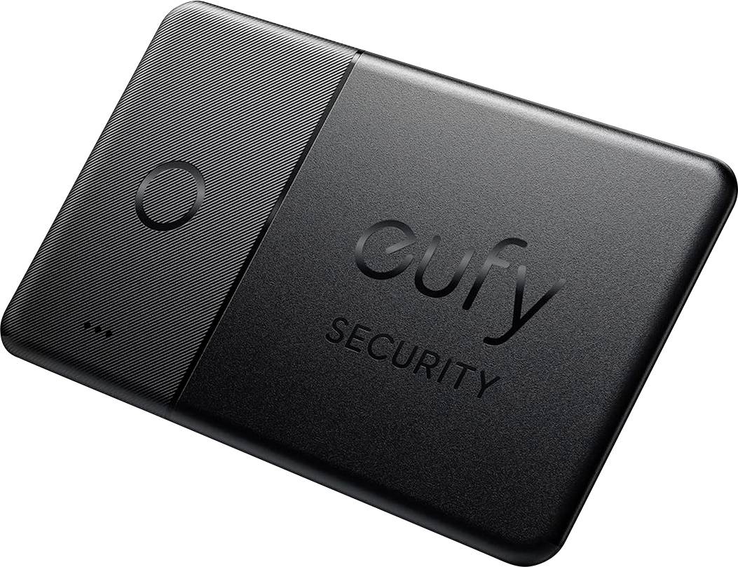 Eufy Security intelligente Türklingel-Kamera, schwarzes rechteckiges Gerät mit rundem Knopf auf der linken Seite.