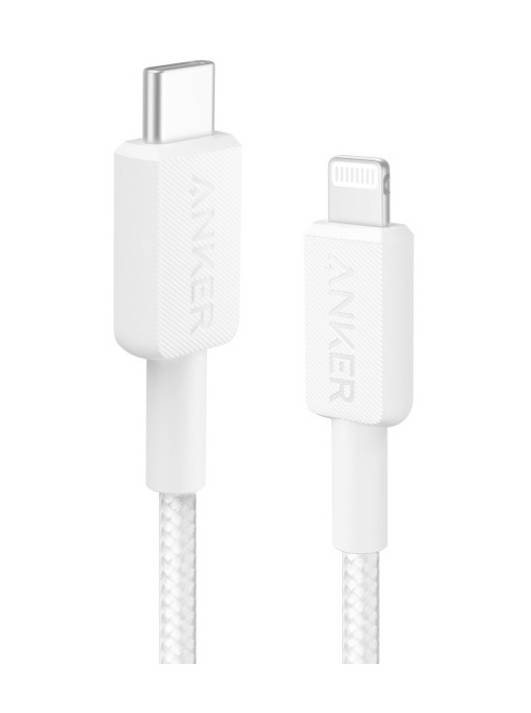 Anker USB-Kabel Apple Lightning Stecker, USB-C® Stecker 0.9 m Weiß A81B5G21