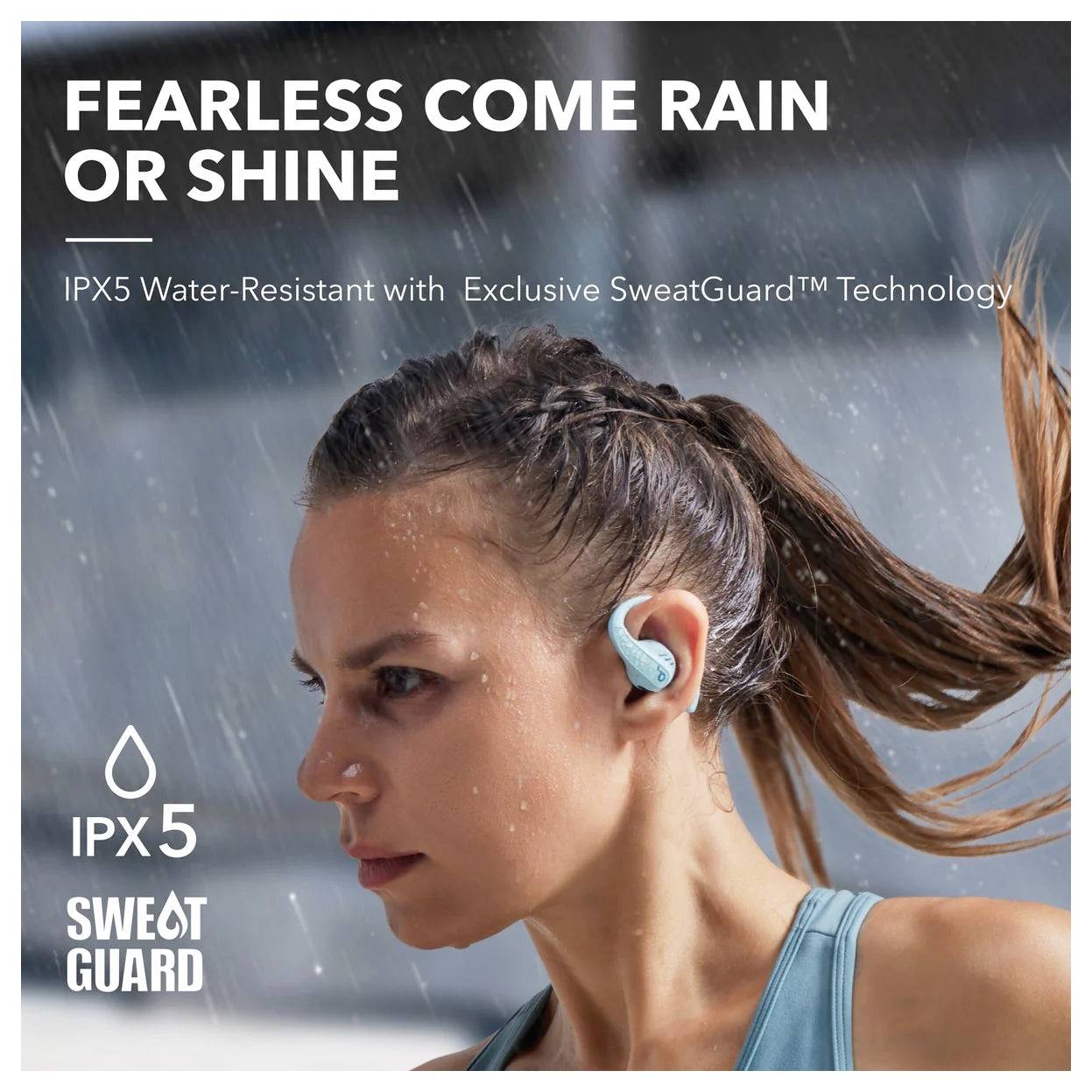 Anker Soundcore AeroFit Pro On Ear Kopfhörer Bluetooth® Stereo Blau Ladecase