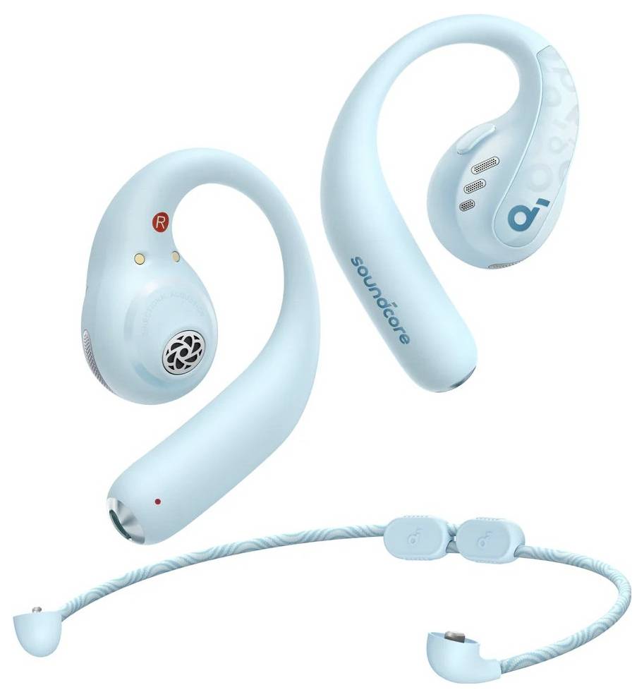 Anker Soundcore AeroFit Pro On Ear Kopfhörer Bluetooth® Stereo Blau Ladecase