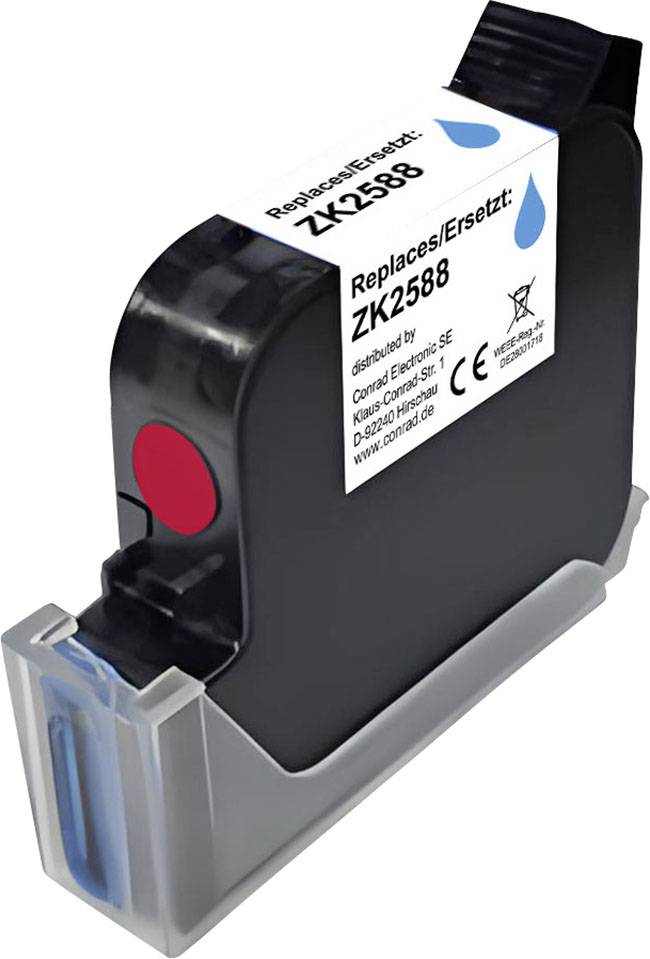 Schwarze Austausch-Tintenpatrone mit der Bezeichnung „Replaces/Ersetzt: ZK2588
