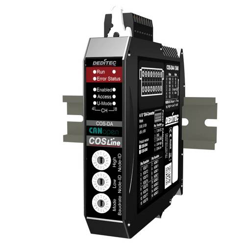 Deditec UC-CANOPEN-DA8_16 UC-CANOPEN-DA8_16 Ausgangsmodul CANopen, CAN Bus Anzahl Eingänge: 0 x Anz