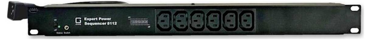 Rack-montierte G Power Sequence 0123 Exportstromeinheit mit sechsstelliger LED-Anzeige und Frontpanel-Steuerungen.