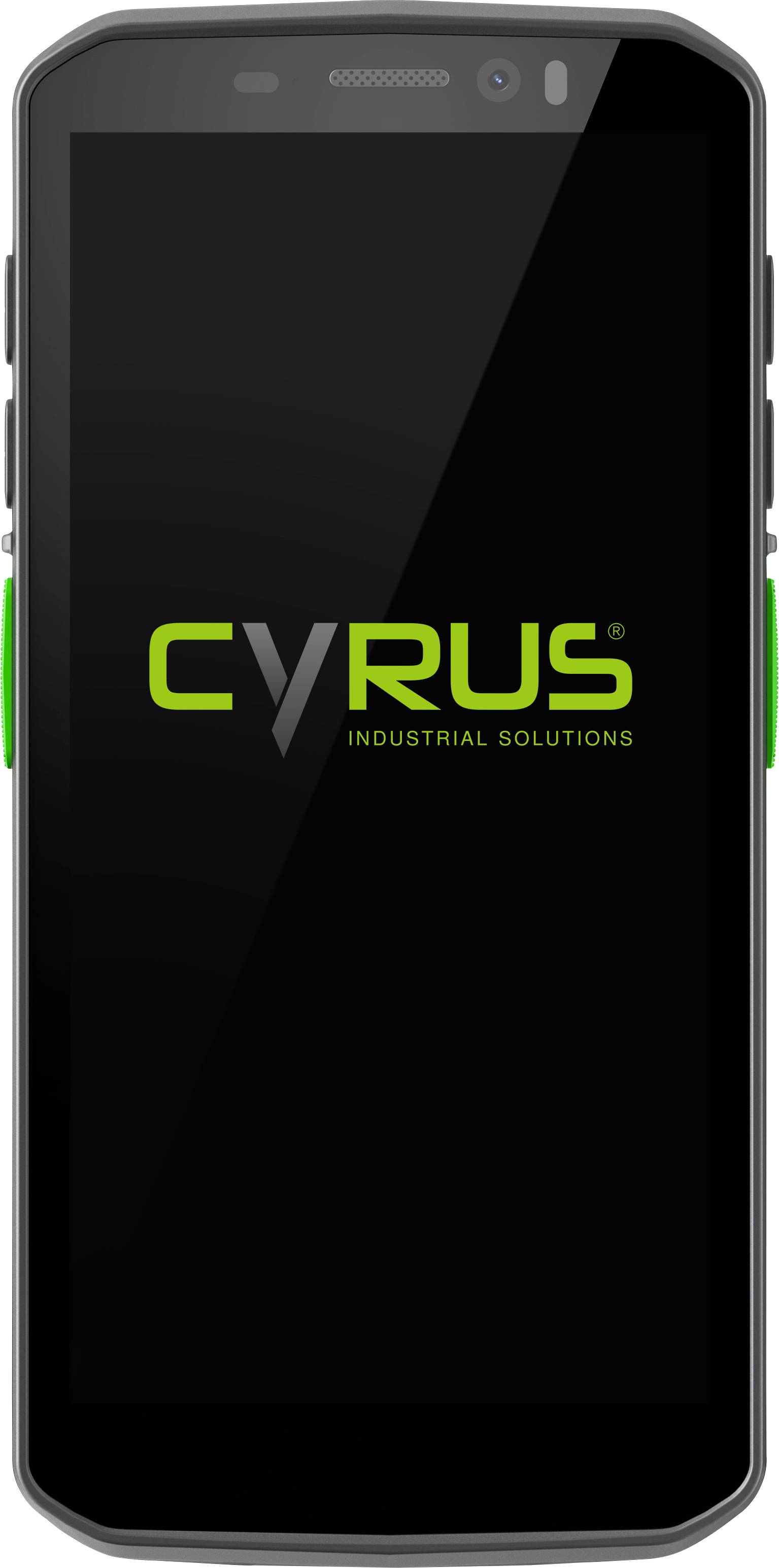 Robustes Smartphone in Vorderansicht mit dem Logo 