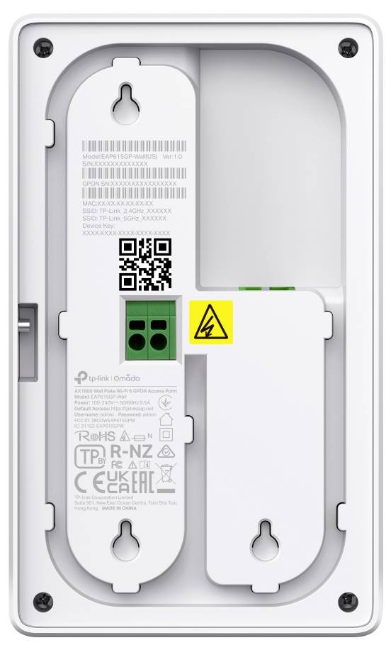 TP-LINK EAP625GP-WALL Omada EAP625GP-Wall V1 einzeln WLAN Access-Point 2.4GHz, 5GHz