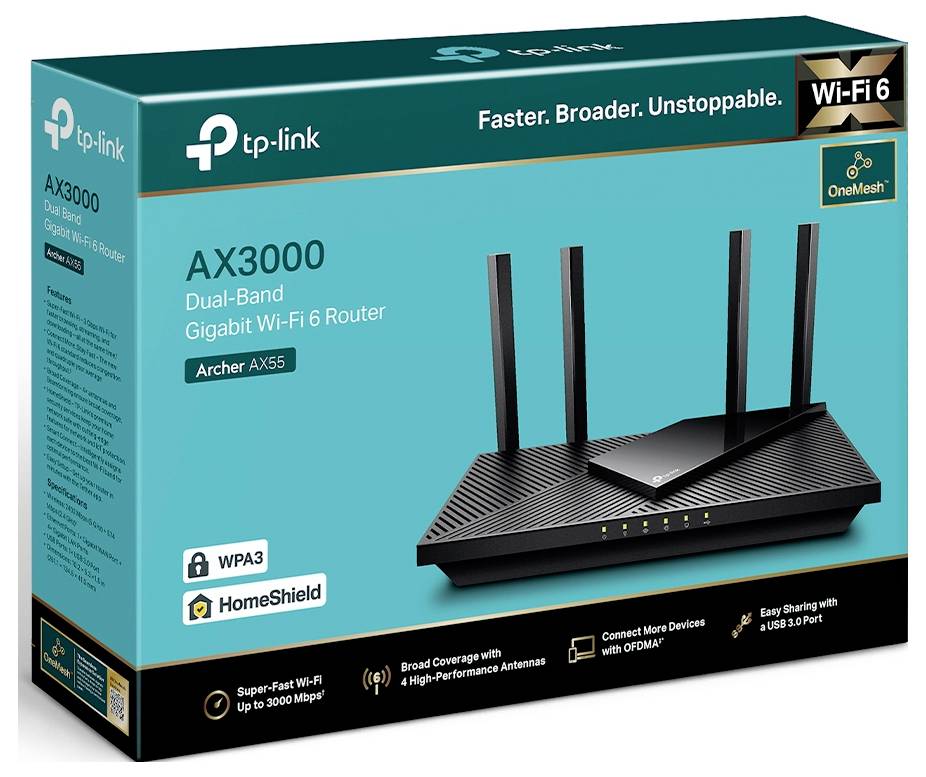 TP-LINK Archer AX55 V1 WLAN Router 2.4GHz, 5GHz