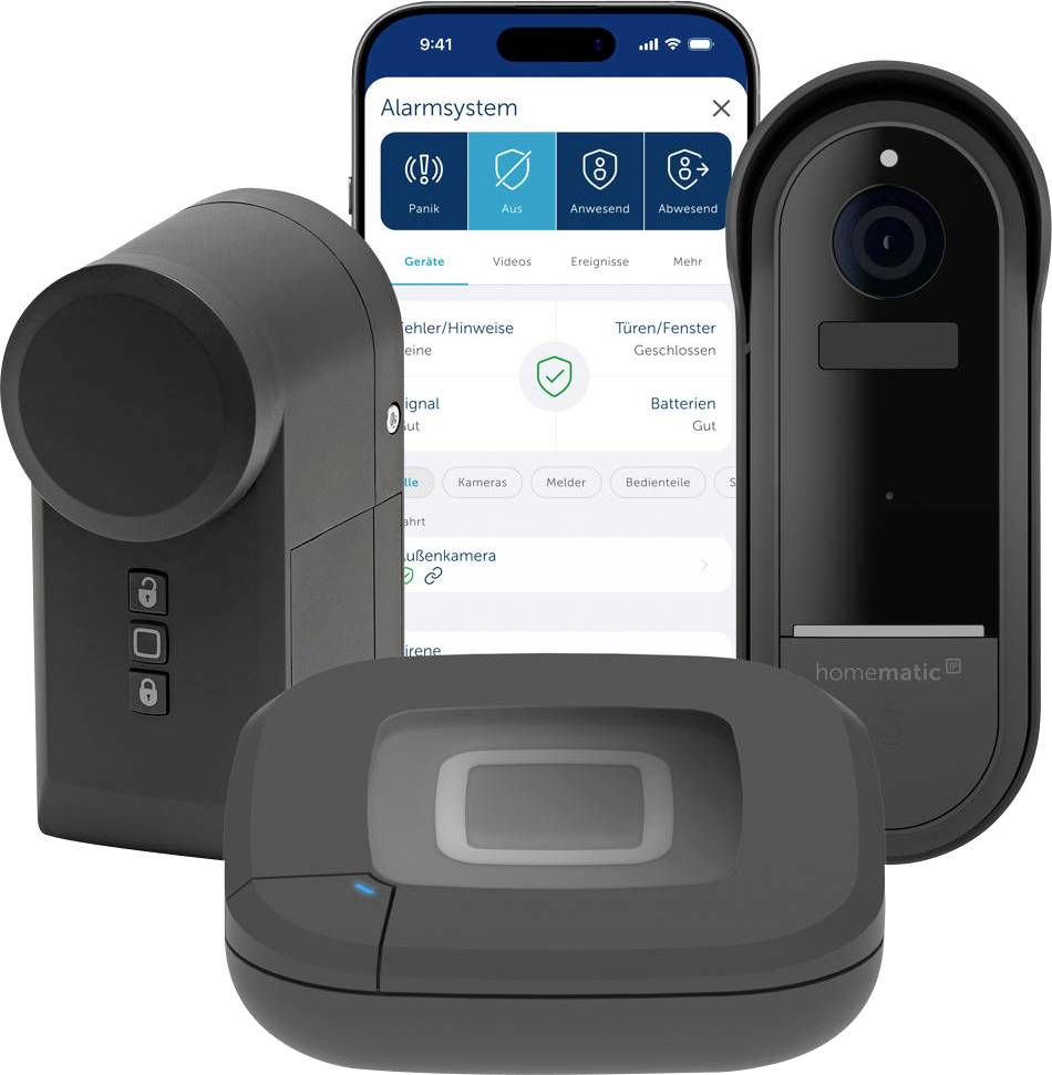 Intelligentes Hausautomations-Sicherheitssystem mit Telefon-App mit der Anzeige 