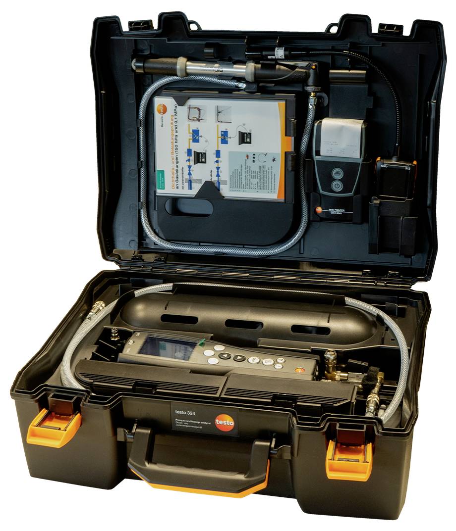 Testo Druck-Messgerät 324 Gas-Set Druck, Temperatur
