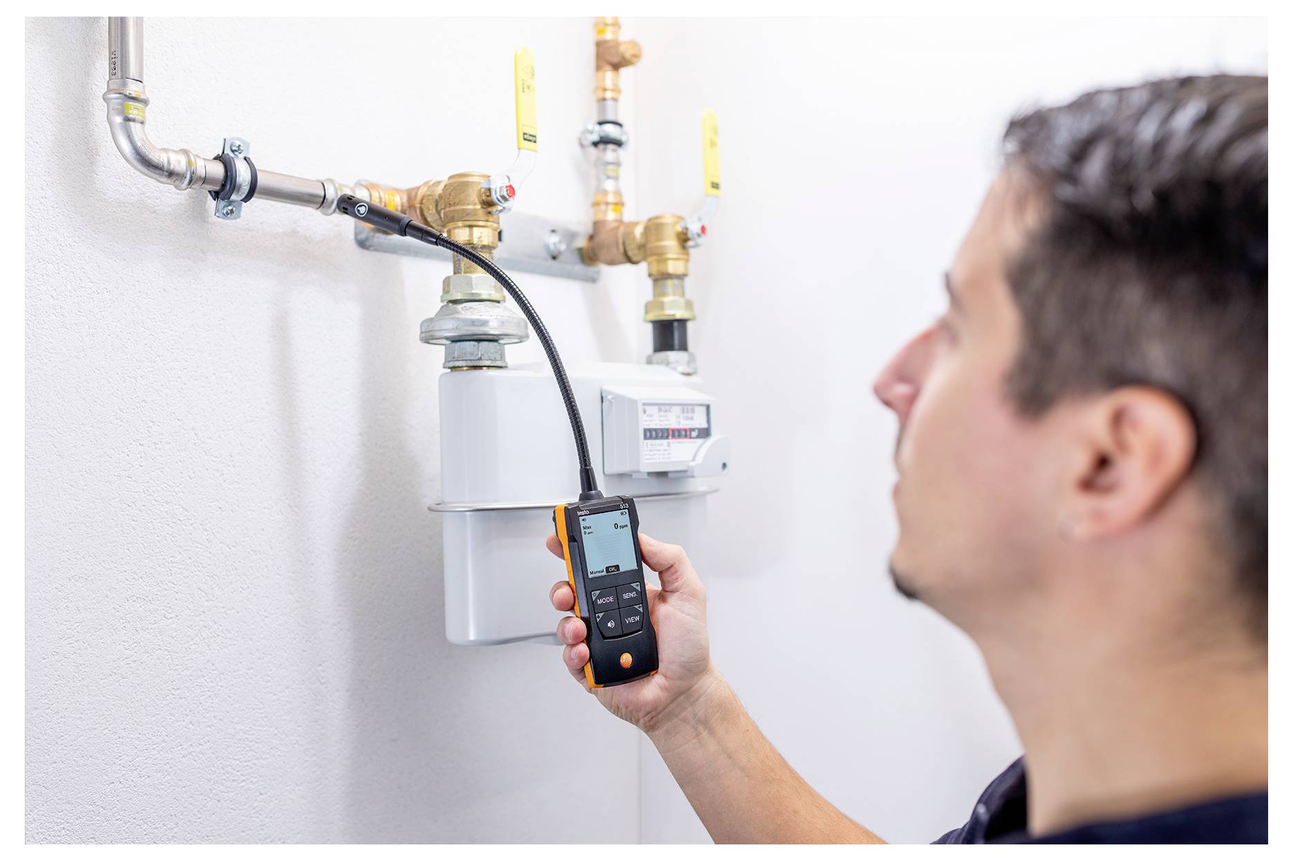 Testo Druck-Messgerät 324 Gas-Set Druck, Temperatur