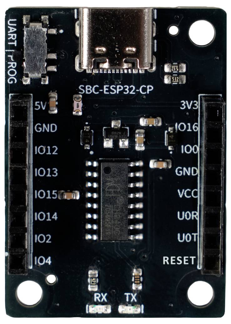 ESP32-C3-Entwicklungsboard mit der Bezeichnung „SBC-ESP32-CP