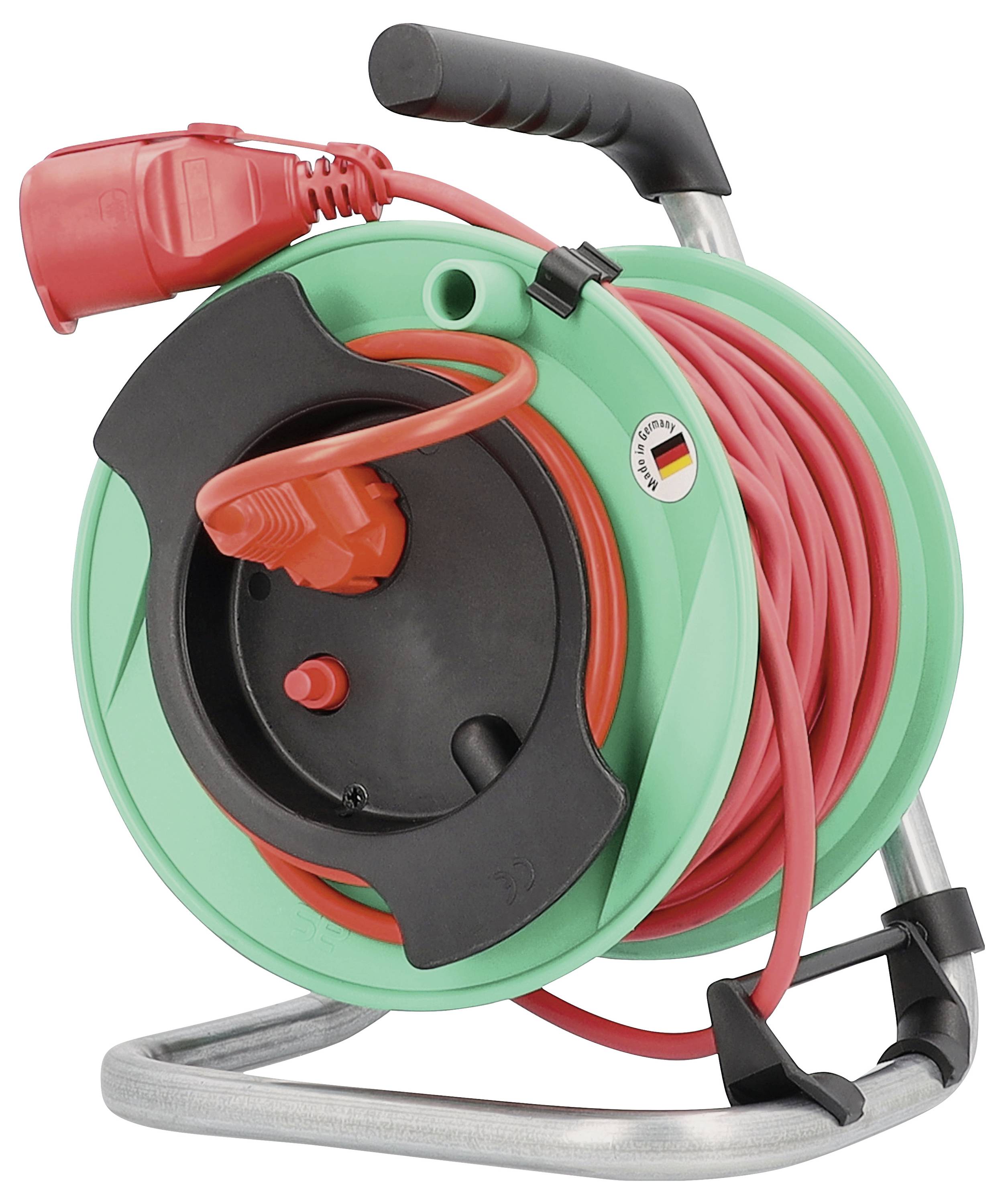 AS Schwabe 812323 Kabeltrommel 25m Rot Schutzkontakt-Stecker