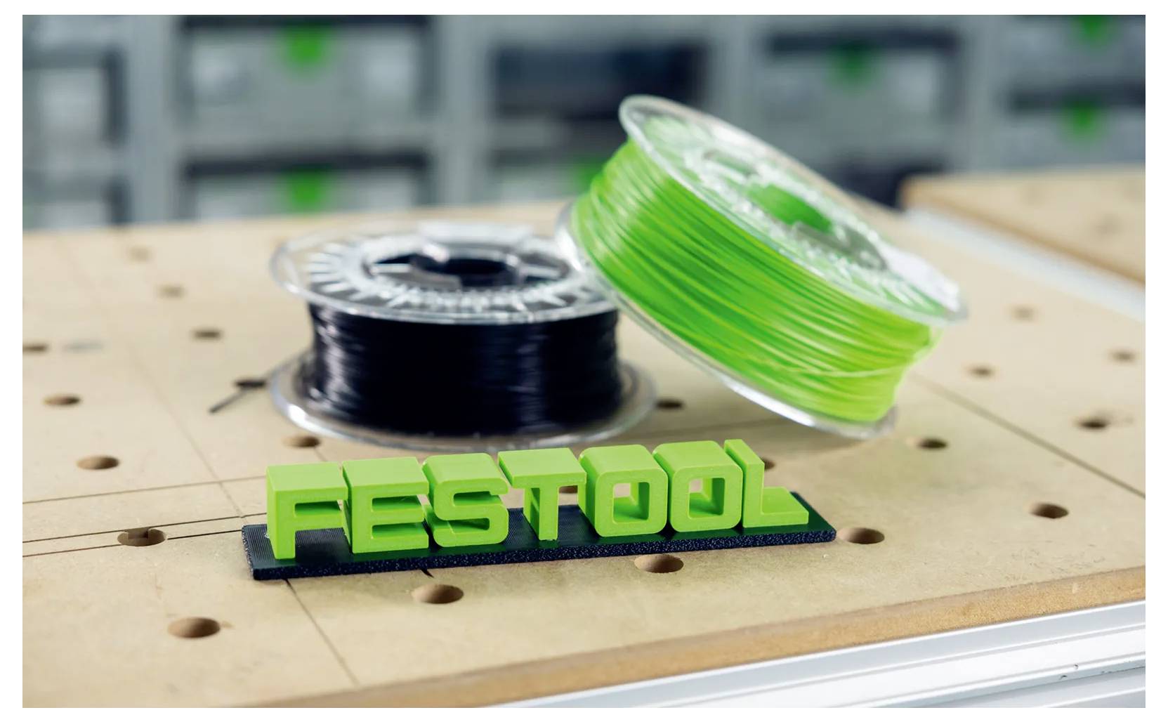 Grünes 3D-gedrucktes „FESTOOL