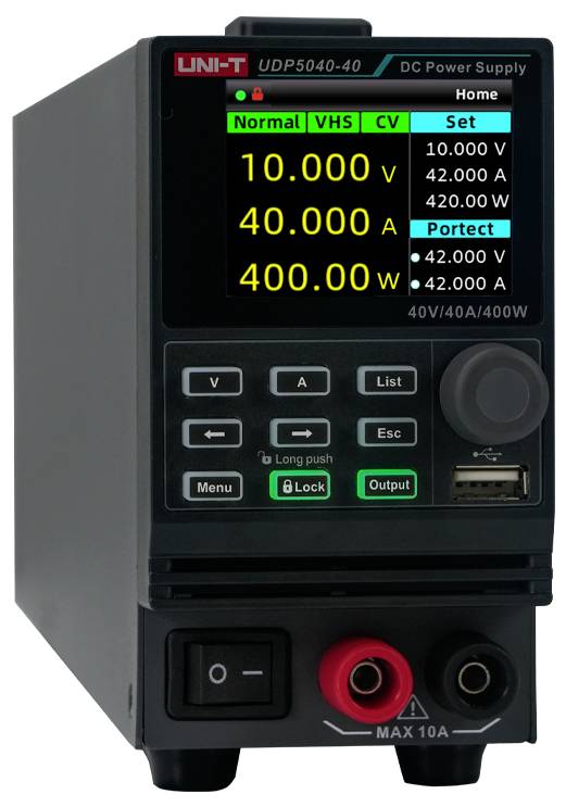 Uni-T UDP5160-8 Labornetzgerät, einstellbar 0.4 - 160 V/DC 0 - 8A 400W USB-Host, LAN, CAN, Analog, USB-Device programmierbar