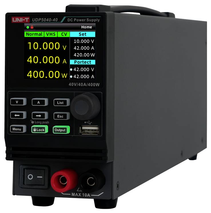 Uni-T UDP5080-20 Labornetzgerät, einstellbar 0.1 - 80 V/DC 0 - 20A 400W USB-Device, USB-Host, LAN programmierbar
