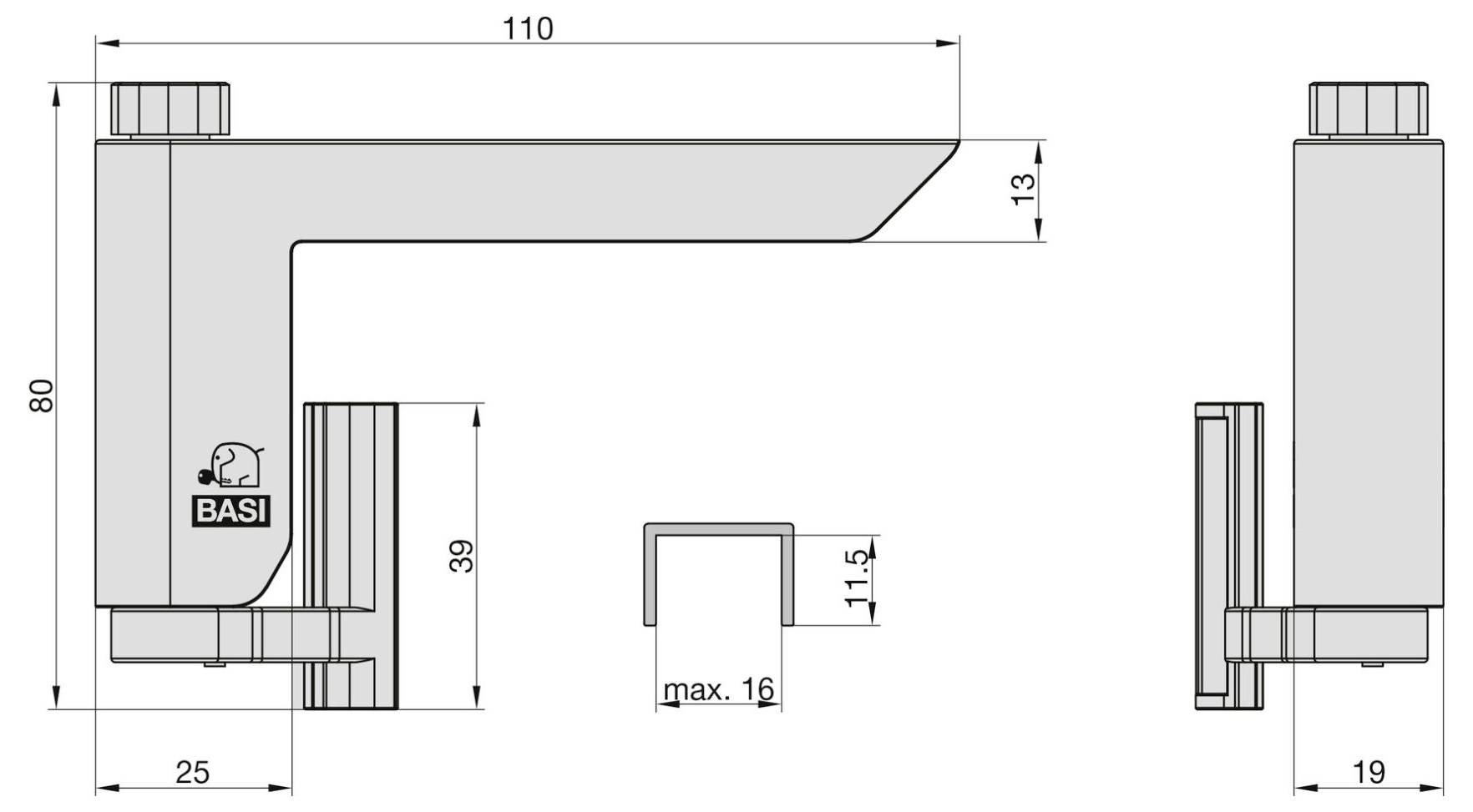 Basi 1460-0101 Türschließer Weiß