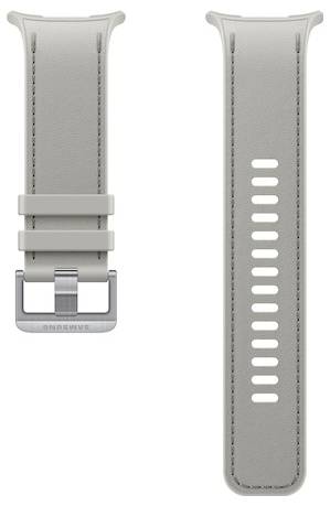 Graues Silikonuhrband mit Metallschnalle, von vorne und hinten auf weißem Hintergrund gezeigt.