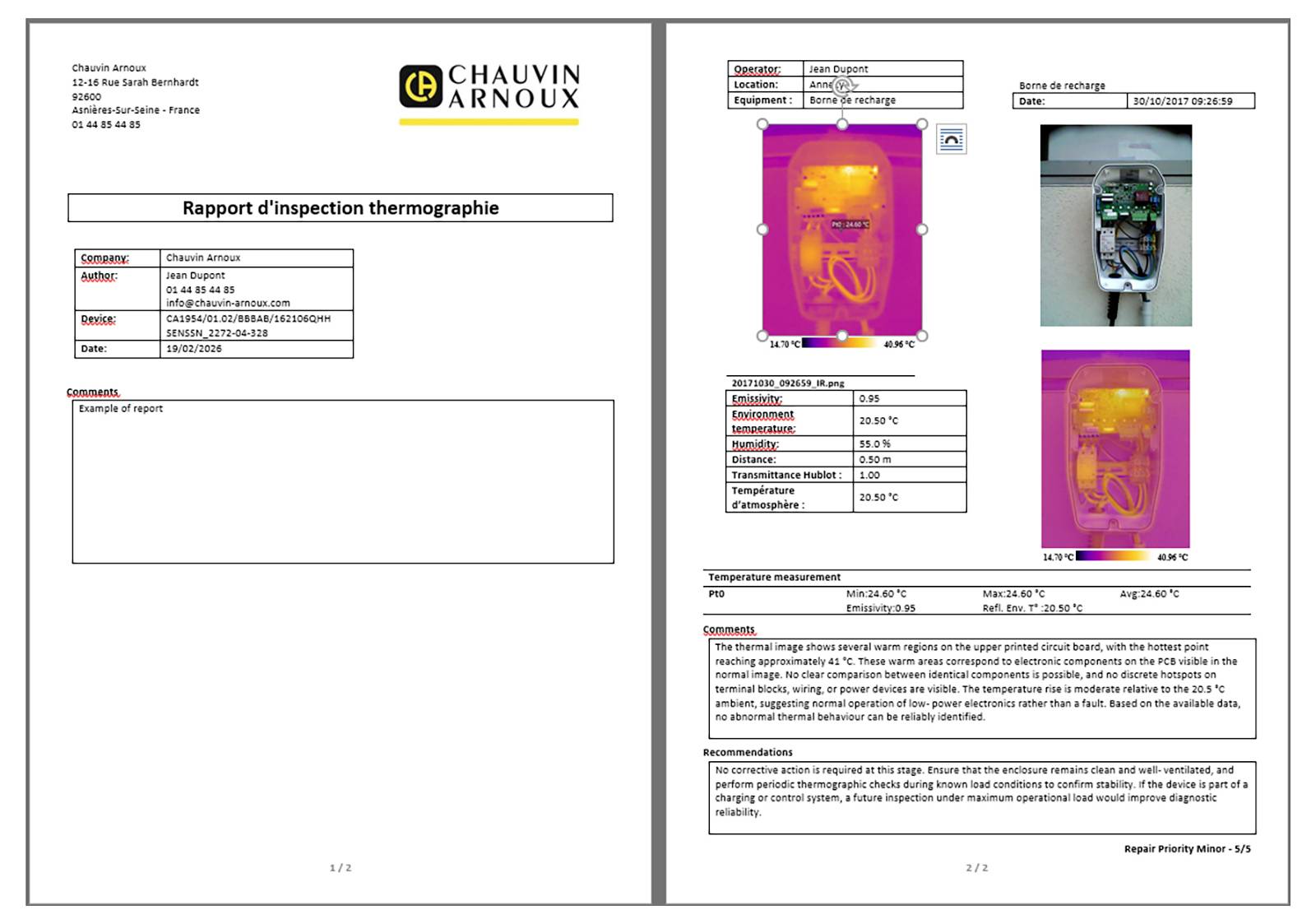 Chauvin Arnoux P01102218 CAmReport AI Pro-Paket Thermografie-Analysesoftware 1St.