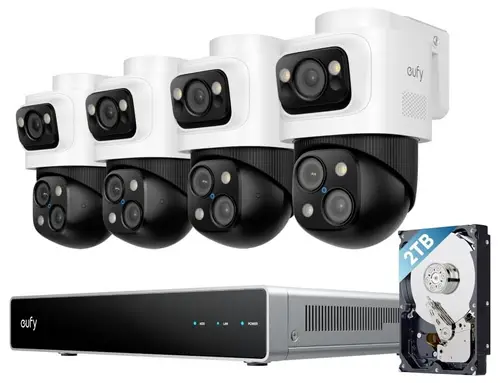 Eufy PoE NVR Security System S4 Max E8E00322 Kabelgebunden, LAN IP-Netzwerk-Videorecorder-Set