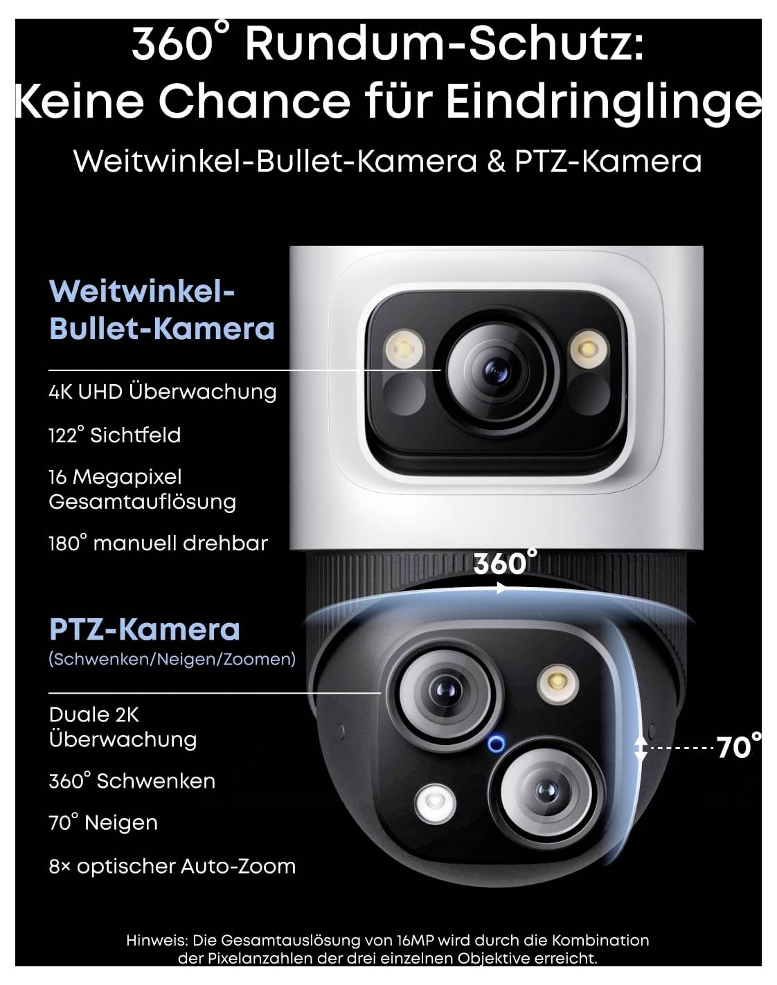 Eufy PoE NVR Security System S4 Max E8E00322 Kabelgebunden, LAN IP-Netzwerk-Videorecorder-Set 3840 x 2160 Pixel