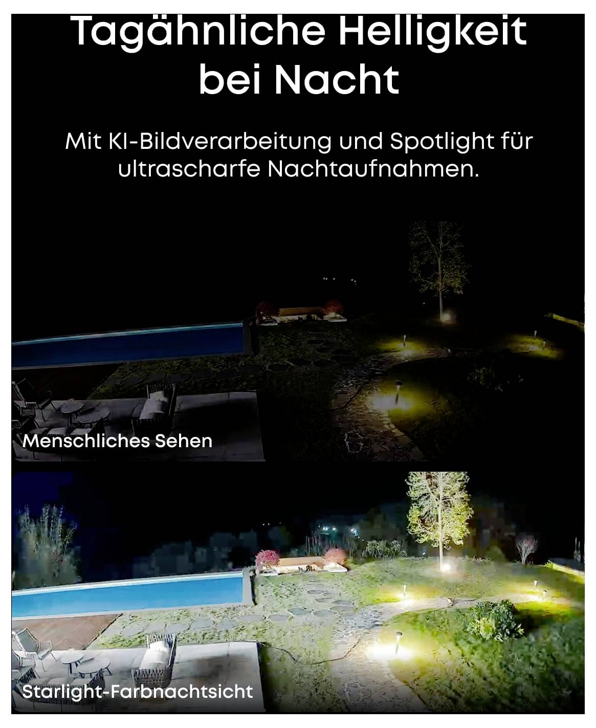 Vergleichsbild mit „Tagähnlicher Helligkeit bei Nacht