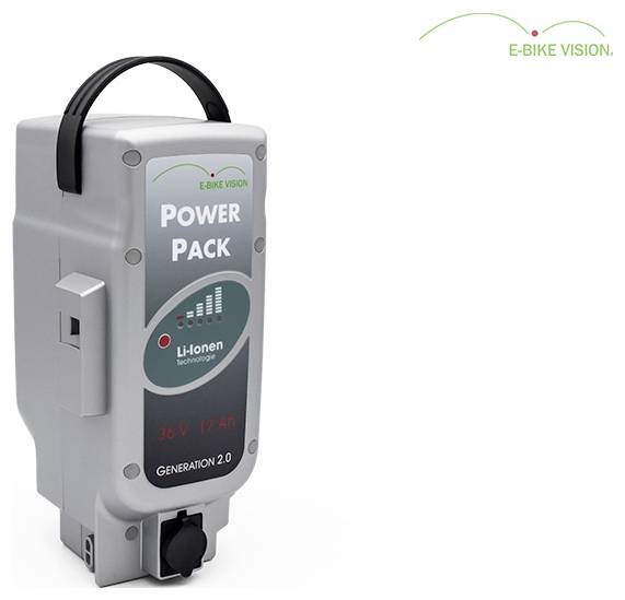 E-Bike-Akkupack mit der Bezeichnung „POWER PACK