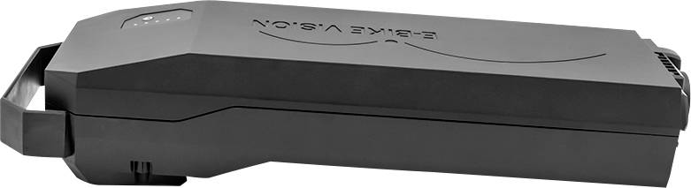 Schwarzes elektronisches Gerät mit Griff, mit der Bezeichnung FUREX E-MOBILITY, in Seitenansicht auf weißem Hintergrund dargestellt.