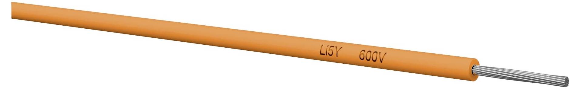 Orange Stromkabel mit der Aufschrift „LISY 600V