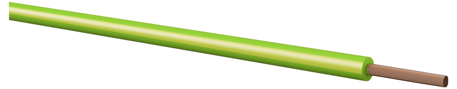 Ein grün-weiß gestreifter Bleistift, gespitzt, um eine braune Holzspitze und die Bleimiene freizulegen.