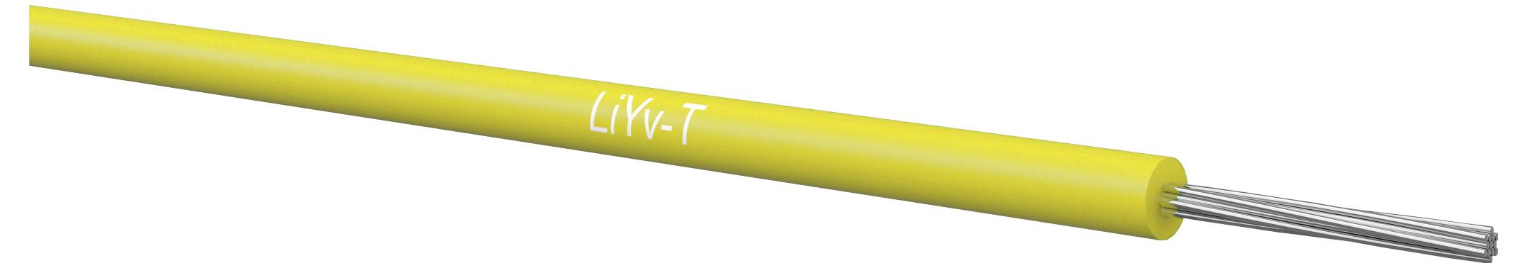Gelbes zylindrisches Kabel mit der Bezeichnung „LiV-T