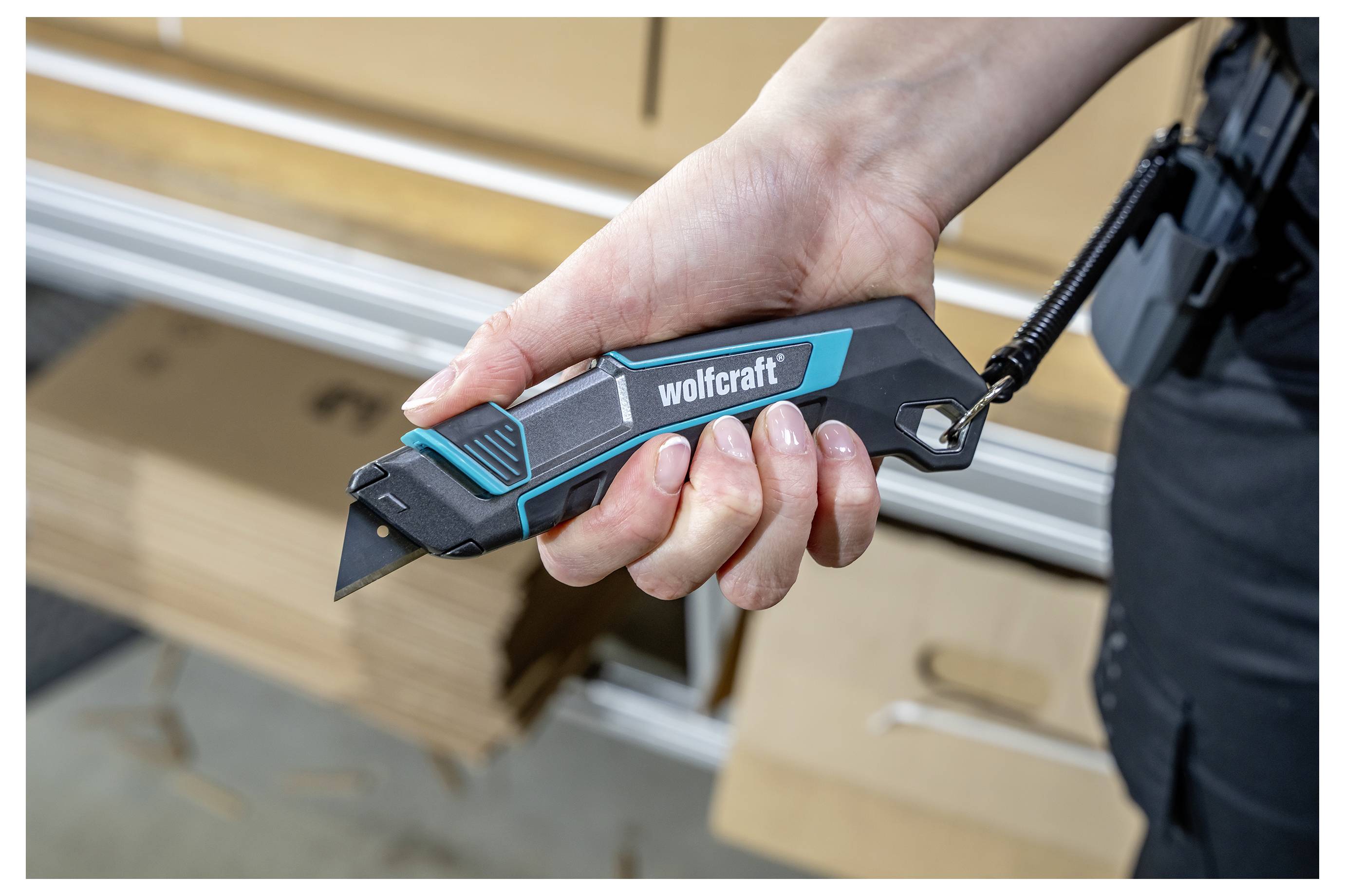 Wolfcraft 4292000 1 Sicherheitsmesser mit Köcher 1St.