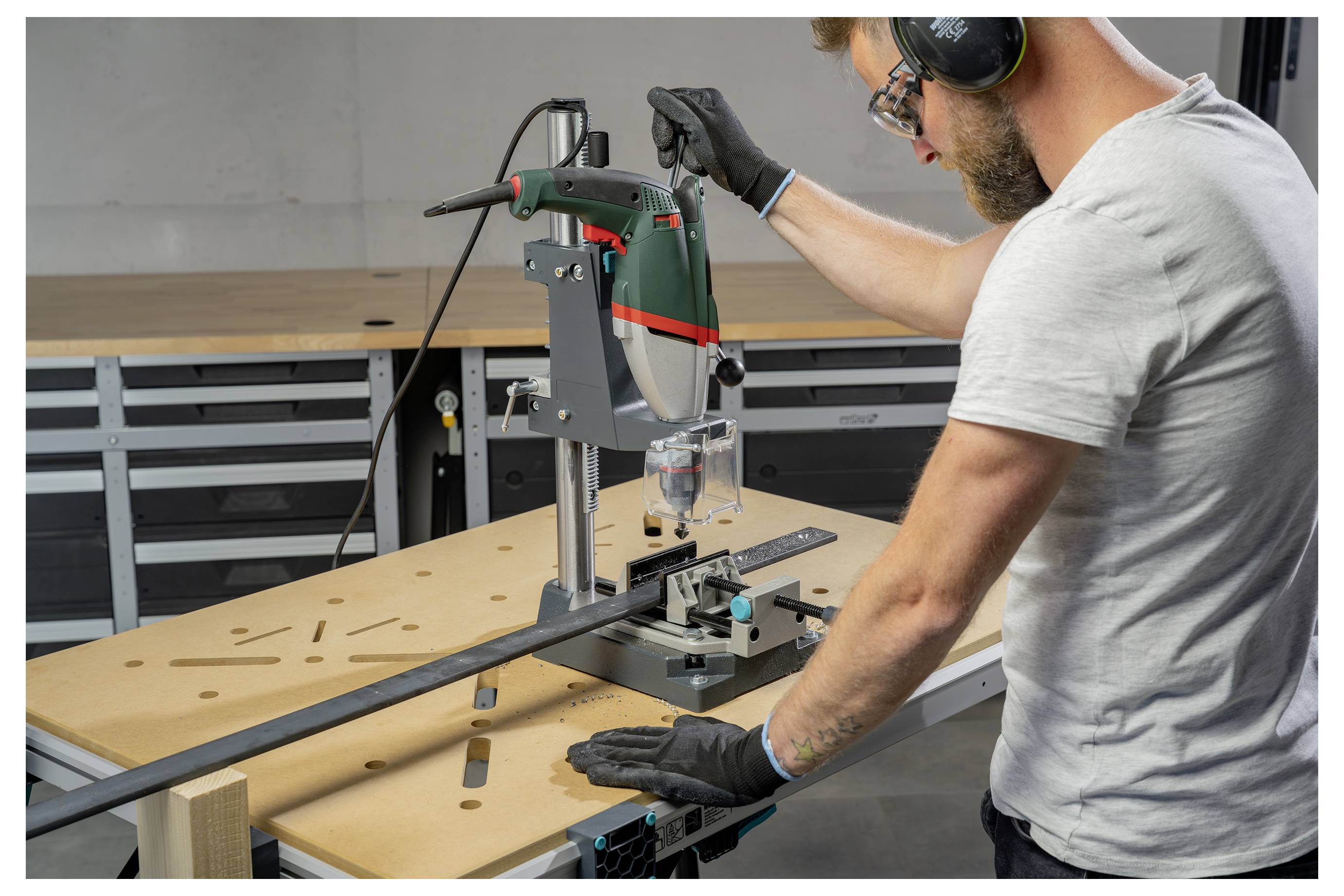Wolfcraft Bohrständer Arbeitshöhe (max.): 305mm (L x B x H) 270 x 200 x 500mm