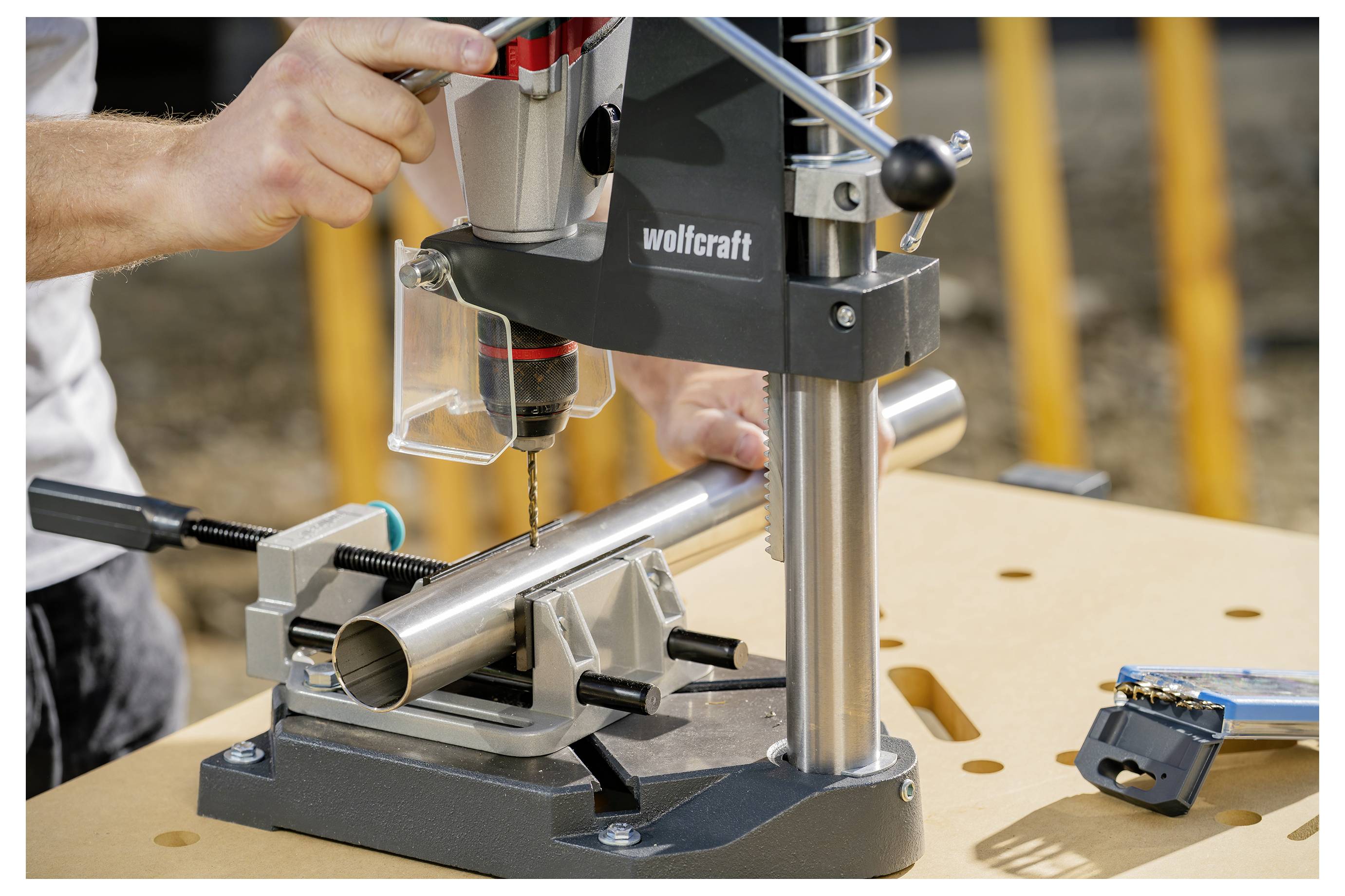 Wolfcraft Bohrständer Arbeitshöhe (max.): 305mm (L x B x H) 270 x 200 x 500mm