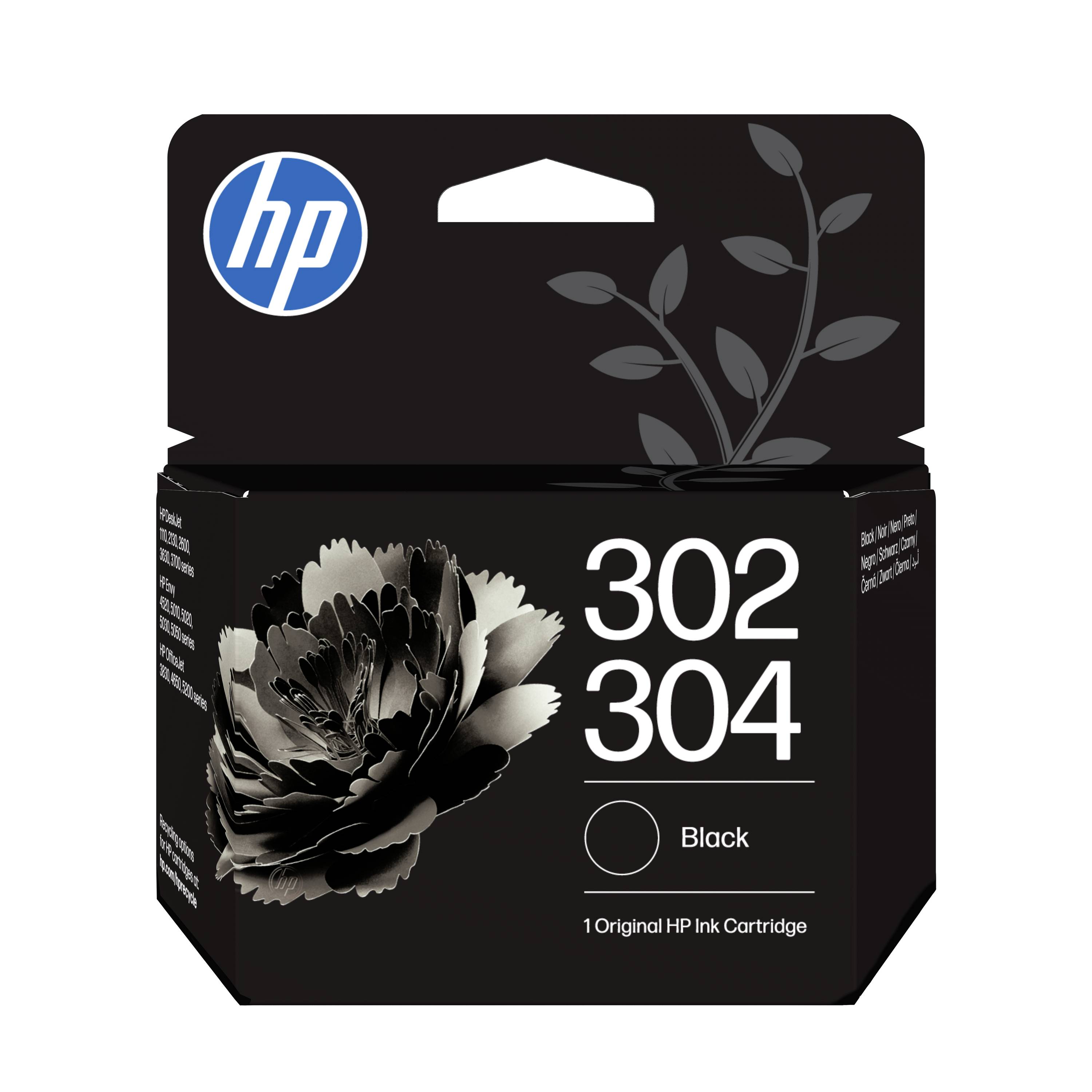 HP-Tintenpatronenpaket mit der Bezeichnung „302 304