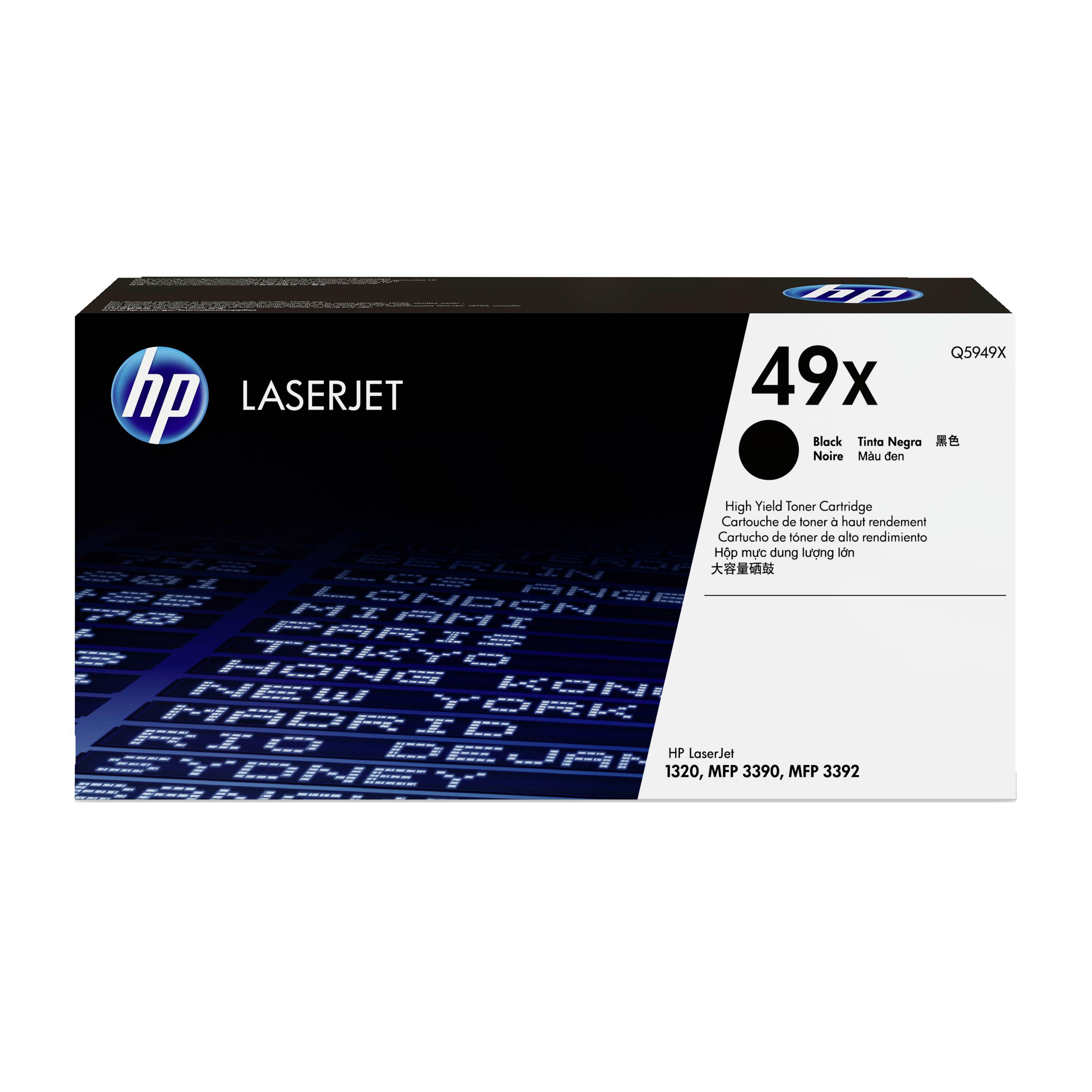 HP LaserJet 49X schwarze Hochleistungstonerkassette für HP LaserJet 1320, MFP 3390 und MFP 3392.