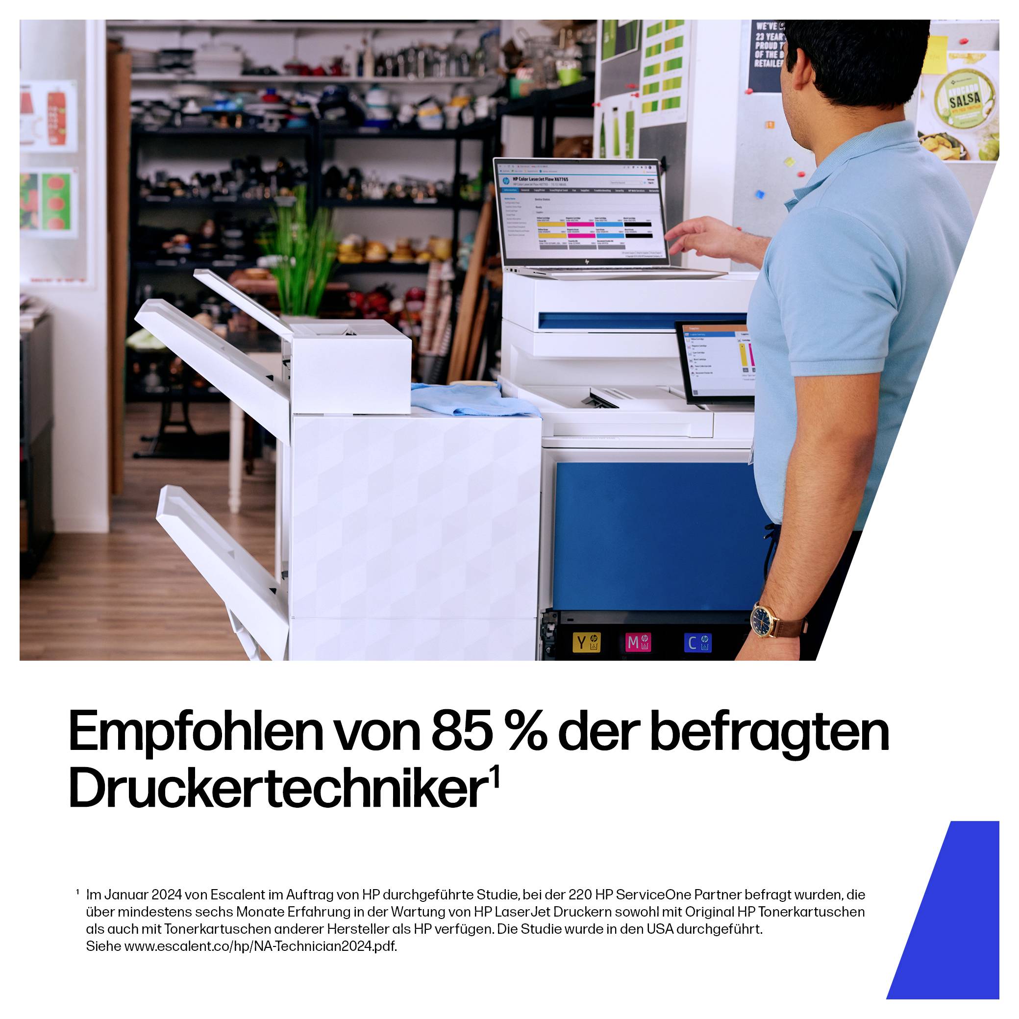 Empfohlen von 85 % der befragten Druckertechniker.
