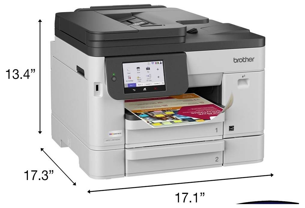 Brother All-in-One-Drucker mit den Abmessungen 17,1