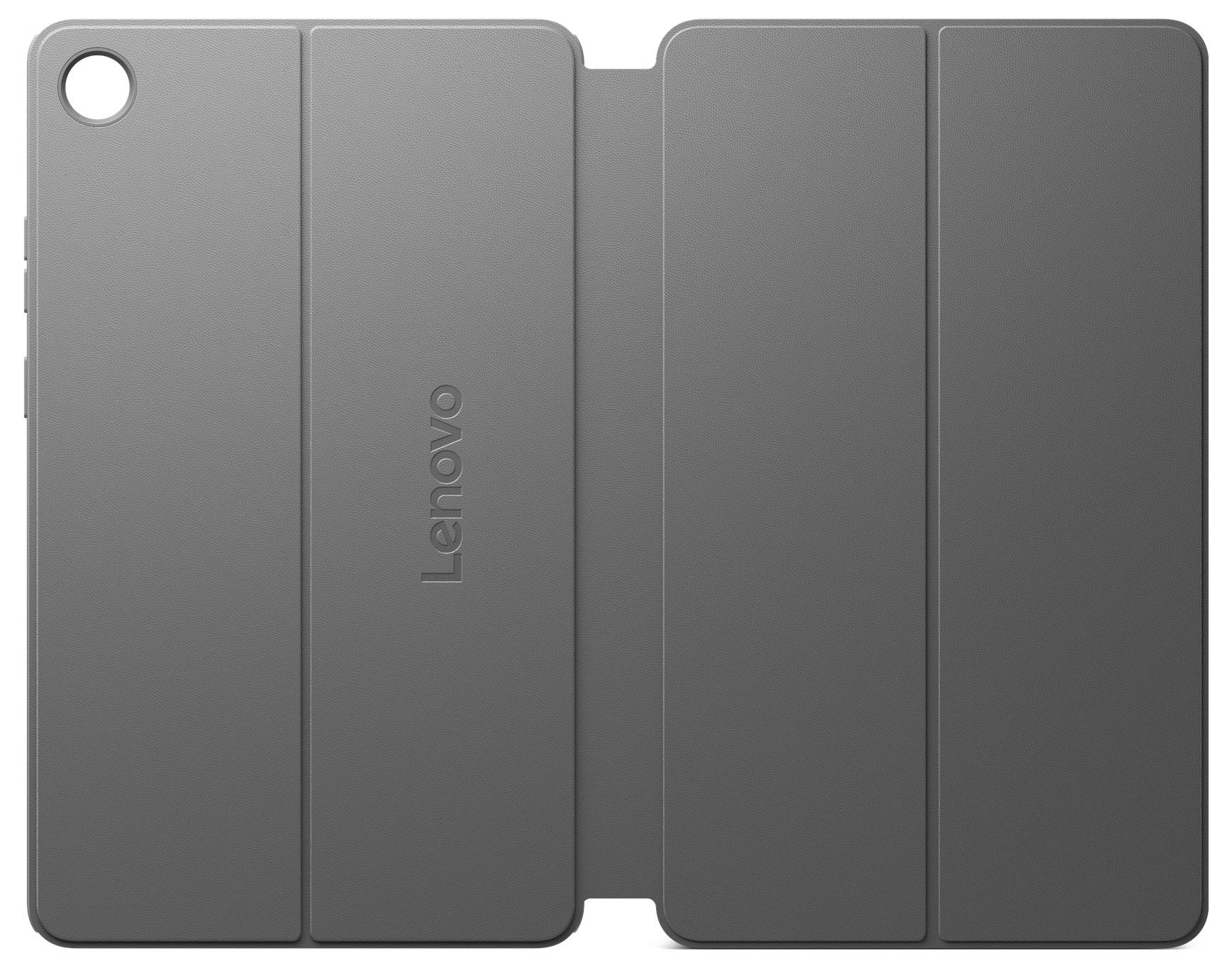 Grauetui für Lenovo-Tablet mit vier klappbaren Paneelen und Kameraausschnitt
