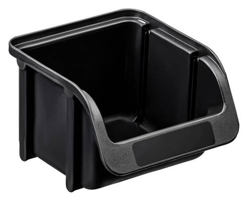 Hünersdorff 671500 Aufbewahrungsbox stapelbar (B x H x T) 102 x 74 x 115 mm Schwarz