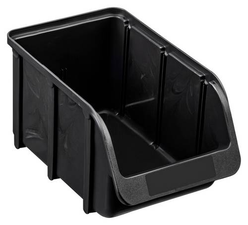 Hünersdorff 673500 Aufbewahrungsbox stapelbar (B x H x T) 146 x 127 x 242 mm Schwarz 1 St.