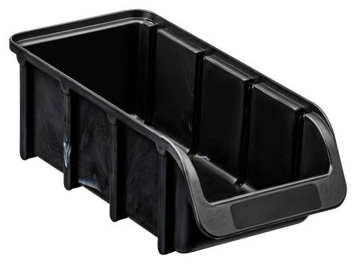 Hünersdorff 682500 Aufbewahrungsbox stapelbar (B x H x T) 102 x 74 x 216 mm Schwarz