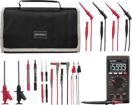 VOLTCRAFT VC-191 Multimeter mit MLSet-120 Messleitungen und Tasche